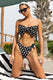 Rosso | Schwarze Bikinihose mit Schleifen und Polka-Dots