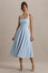 Auburn | Puderblaues Midikleid mit Halterneck