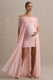 Atmosphere | Rosa Bandeau-Umstands-Minikleid mit Mesh-Overlay