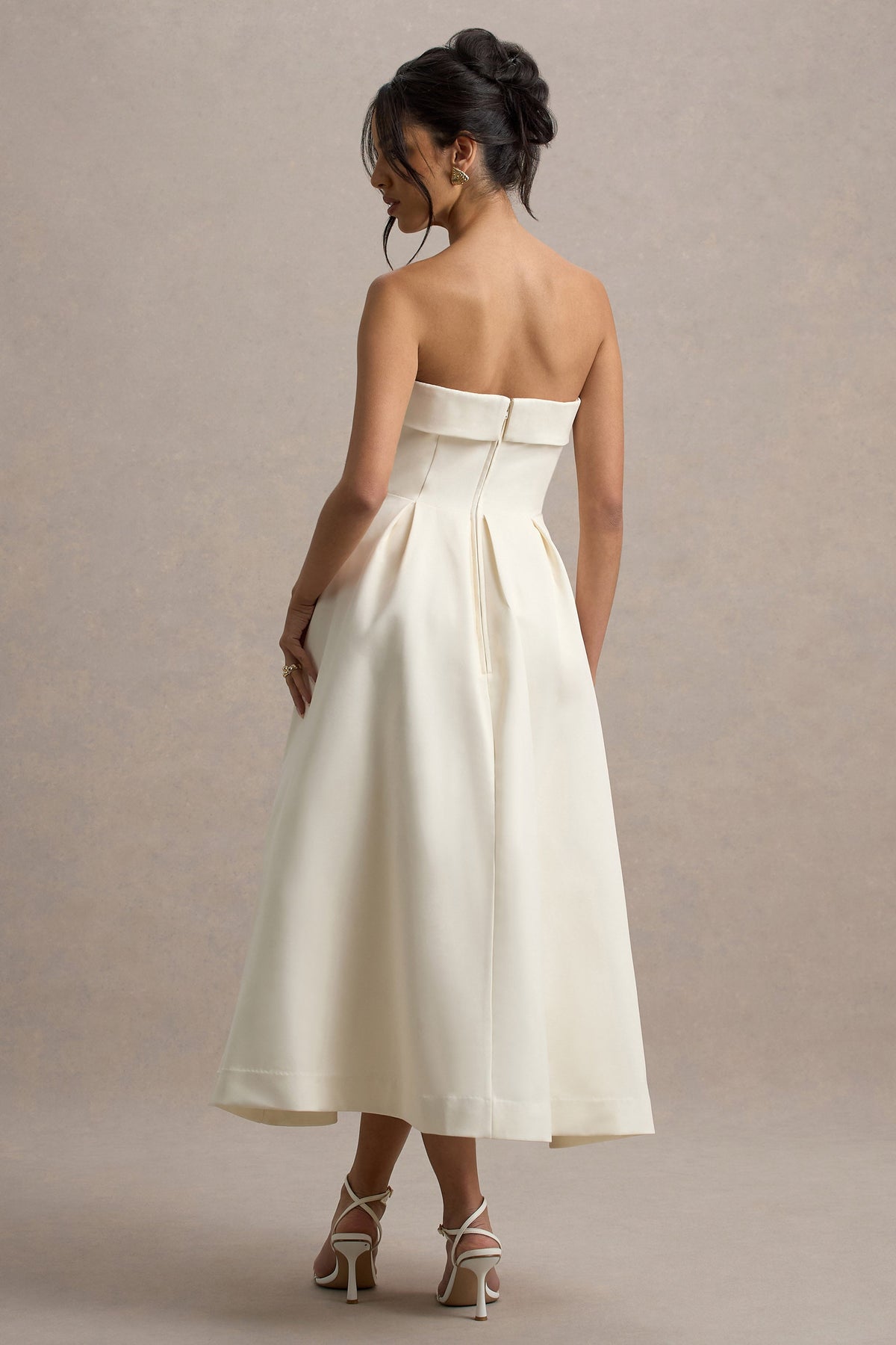 Annalise | Peony Blumenmuster Bandeau Skater Midikleid